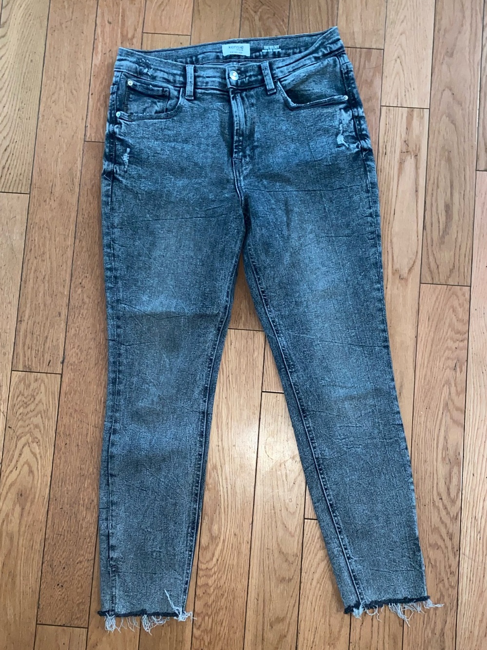 Kensie Black Washed High-Rise Skinny Jeans